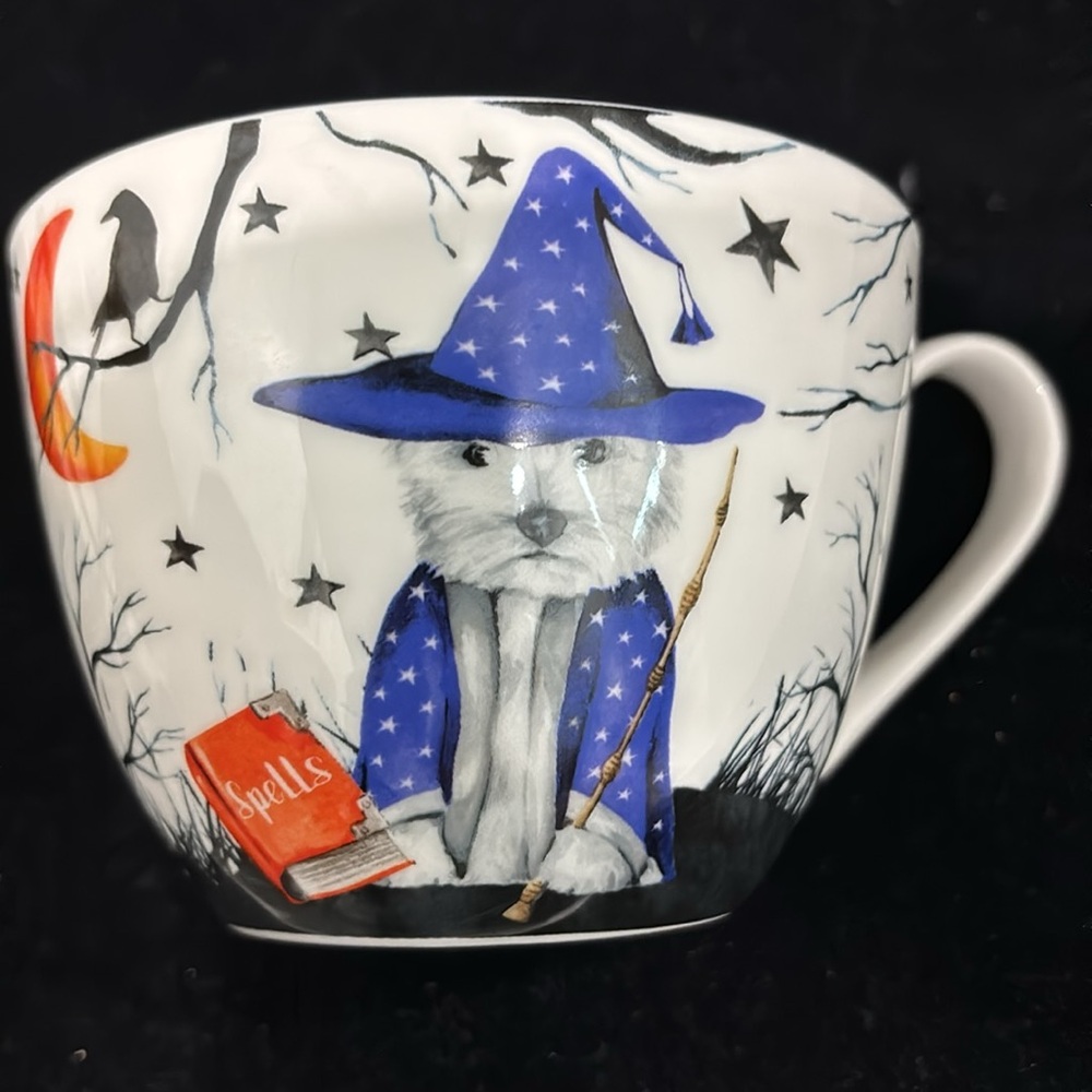 Portobello By Design Wizard Westie Dog Halloween Mug Bone China